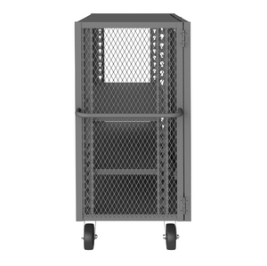 Durham HTL-3048-DD-2AS-95 Mesh Truck, 2 Adjustable Shelves, 30 X 48, 2000 Lbs. Capacity