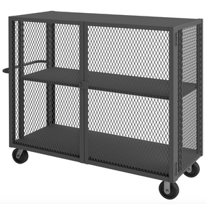 Durham HTL-3060-DD-1AS-95 Mesh Truck, 1 Adjustable Shelf, 30 X 60, 2000 Lbs. Capacity