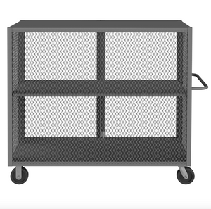 Durham HTL-3060-DD-1AS-95 Mesh Truck, 1 Adjustable Shelf, 30 X 60, 2000 Lbs. Capacity