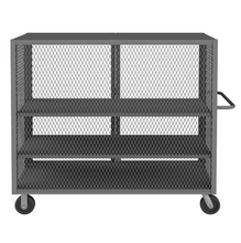 Load image into Gallery viewer, Durham HTL-3060-DD-2AS-95 Mesh Truck, 2 Adjustable Shelves, 30 X 60, 2000 Lbs. Capacity