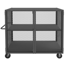 Load image into Gallery viewer, Durham HTL-3660-DD-1AS-95 Mesh Truck, 1 Adjustable Shelf, 36 X 60, 2000 Lbs. Capacity