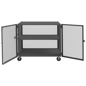 Durham HTL-3660-DD-1AS-95 Mesh Truck, 1 Adjustable Shelf, 36 X 60, 2000 Lbs. Capacity