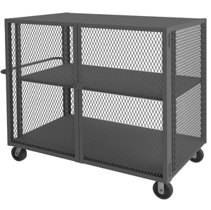 Durham HTL-4474-DD-1AS-95 Mesh Truck, 1 Adjustable Shelf, 44 X 74, 2000 Lbs. Capacity