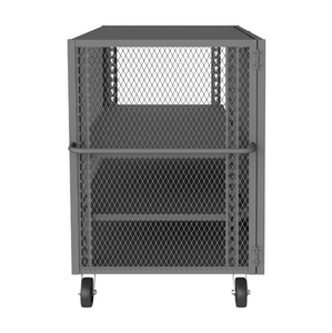 Durham HTL-3660-DD-2AS-95 Mesh Truck, 2 Adjustable Shelves, 36 X 60, 2000 Lbs. Capacity