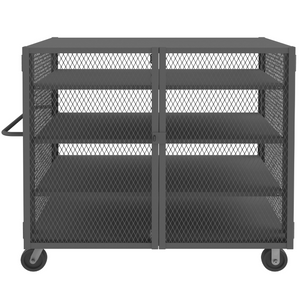 Durham HTL-3660-DD-3AS-95 Mesh Truck, 3 Adjustable Shelves, 36 X 60, 2000 Lbs. Capacity