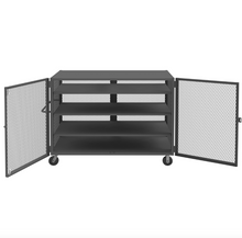 Load image into Gallery viewer, Durham HTL-3672-DD-3AS-95 Mesh Truck, 4 Shelves, 36 X 72, 2000 Lbs. Capacity