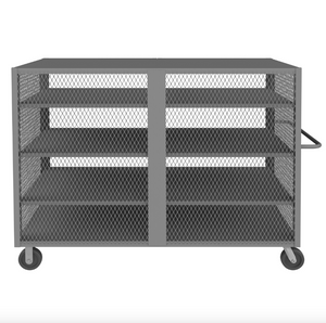 Durham HTL-3672-DD-3AS-95 Mesh Truck, 4 Shelves, 36 X 72, 2000 Lbs. Capacity