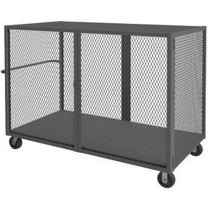 Durham HTL-3672-DD-95 Cage Truck, Low Deck, Pad Lockable, 36 X 72, 2000 Lbs. Capacity