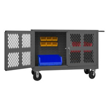 Load image into Gallery viewer, Durham PJ-2448-LP-95 Double Sided Cart With Louvered Panels