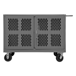 Durham PJ-2448-LP-95 Double Sided Cart With Louvered Panels