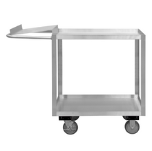 Load image into Gallery viewer, Durham SOPC1618302ALU5PU Stainless Order Picking Cart, 2 Shelves, 18-1/8 X 45 X 39