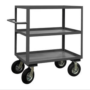 Durham RICNM-243645-3-ALU-95 Instrument Cart, 3 Shelves, 24 X 36