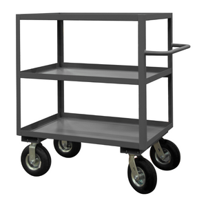 Durham RICNM-243645-3-ALU-95 Instrument Cart, 3 Shelves, 24 X 36