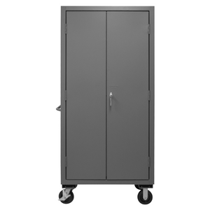 Durham 3501M-BLP-30-5295 Mobile Cabinet, 14 Gauge, 30 Blue Bins, 36 X 24 X 81