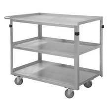 Load image into Gallery viewer, Durham SRSC12016243FLD4PU Stainless Steel Stock Cart, 3 Shelves, 17 X 30-7/16 X 34