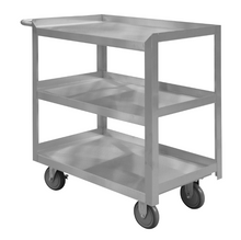 Load image into Gallery viewer, Durham SRSC1618303FLD5PU Stainless Steel Stock Cart, 3 Shelves, 18-1/8 X 36 X 35