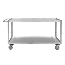 Load image into Gallery viewer, Durham SRSC1630602ALU5PUS Stainless Steel Stock Cart, 2 Shelves, 30-1/8 X 66 X 35