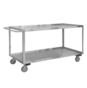 Durham SRSC1630602ALU5PUS Stainless Steel Stock Cart, 2 Shelves, 30-1/8 X 66 X 35