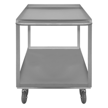 Load image into Gallery viewer, Durham SRSC1618362ALU5PUS Stainless Steel Stock Cart, 2 Shelves, 18-1/8 X 42 X 35