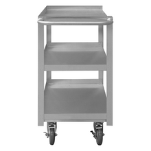 Load image into Gallery viewer, Durham SRSC1624363FLD5PU Stainless Steel Stock Cart, 3 Shelves, 24-1/8 X 42 X 35