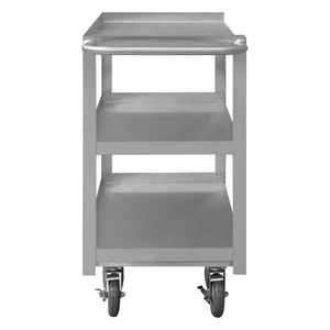 Durham SRSC1630603FLD5PU Stainless Steel Stock Cart, 3 Shelves, 30-1/8 X 66 X 35