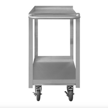 Load image into Gallery viewer, Durham SRSC1624482FLD5PU Stainless Steel Stock Cart, 2 Shelves, 24-1/8 X 54 X 35