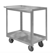 Load image into Gallery viewer, Durham SRSC1624482FLD5PU Stainless Steel Stock Cart, 2 Shelves, 24-1/8 X 54 X 35