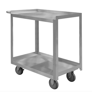 Durham SRSC1624482FLD5PU Stainless Steel Stock Cart, 2 Shelves, 24-1/8 X 54 X 35