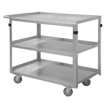 Load image into Gallery viewer, Durham SRSC2016243FLD4PU Stainless Steel Stock Cart, 3 Shelves, 16-3/4 X 30-7/16 X 34