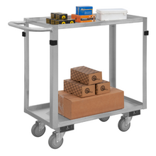 Load image into Gallery viewer, Durham SRSC2016302ALU4PU Stainless Steel Stock Cart, 2 Shelves, 16-3/4 X 36-7/16 X 34