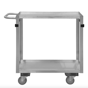 Durham SRSC2022362ALU4PU Stainless Steel Stock Cart, 2 Shelves, 22-1/2 X 42-7/16 X 34