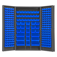 Load image into Gallery viewer, Durham SJC-BDLP-192-5295 Cabinet, 192 Blue Bins, 48 X 24 X 84