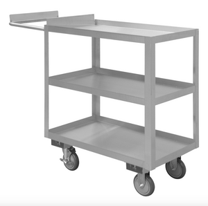 Durham SOPC1618303ALU5PU Stainless Order Picking Cart, 3 Shelves, 18-1/8 X 45 X 39