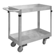 Load image into Gallery viewer, Durham SRSC32016302ALU4PU Stainless Steel Stock Cart, 2 Shelves, 16 X 36-7/16 X 34