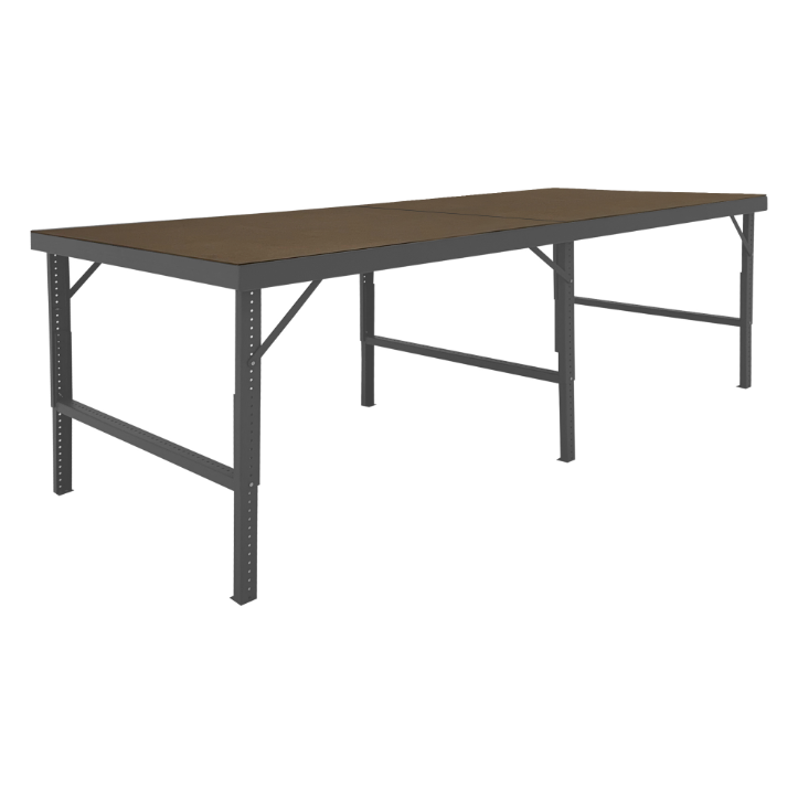 Durham WBF-TH-48120-95 Folding Leg Workbench, Tempered Hardboard Top, 120 X 48