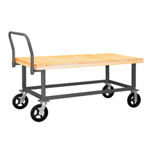 Load image into Gallery viewer, Durham WHPTA-WD-2448-8MR-95 Platform Truck, Adjustable Height, Wood Deck, 1800 Lbs. Capacity, 24 X 48