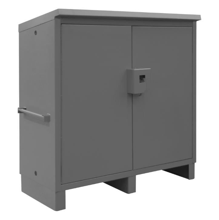 Durham JSC-602460-95 Job Site Cabinet, Lockable, 3 Shelves, 64-1/8 X 28-1/16 X 62-7/8