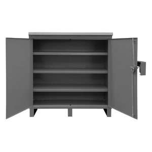 Durham JSC-602460-95 Job Site Cabinet, Lockable, 3 Shelves, 64-1/8 X 28-1/16 X 62-7/8