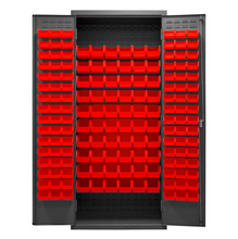 Load image into Gallery viewer, Durham 2603-156B-1795 Cabinet, 16 Gauge, 156 Red Bins, 36 X 18 X 84