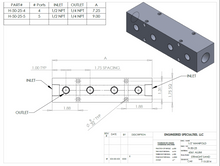 Load image into Gallery viewer, RapidAir H-75-75-5 Aluminum Manifolds