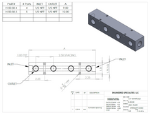 Load image into Gallery viewer, Rapidair H-100-75-4 Aluminum Manifolds