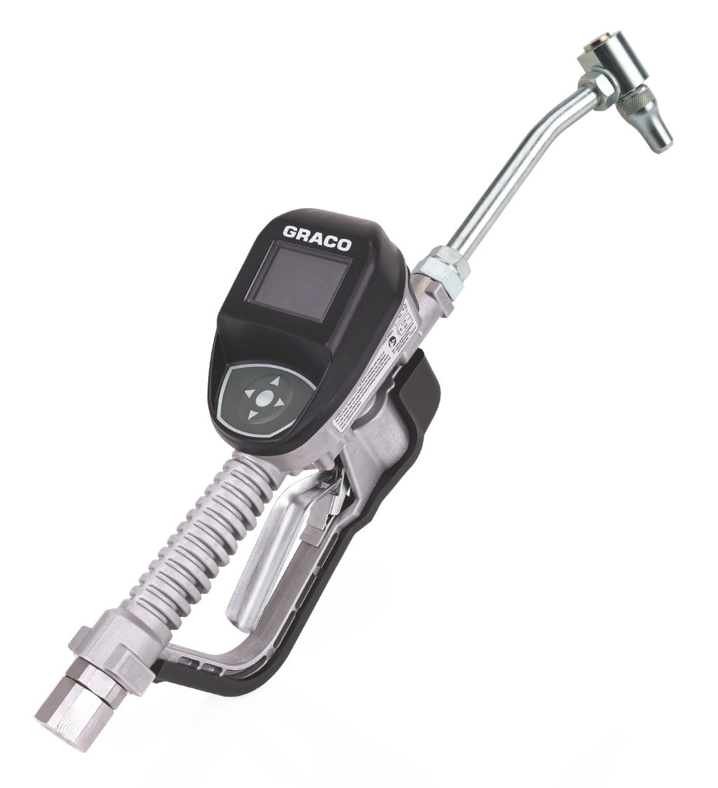 Graco 26C358 SDP8 Series Electronic Preset Gear Lube Meter - Rigid Extension - 1/2 in. (13 mm) Inlet