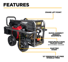 Load image into Gallery viewer, BE B5024HEBAS 5,100 PSI 5.5 GPM Cold Water Gas Pressure Washer with Honda GX690 Electric Start Engine and CP Belt Drive Triplex Pump on Roll Cage Frame
