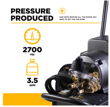 Load image into Gallery viewer, BE B2775EA 2,700 PSI 4.0 GPM Cold Water Electric Pressure Washer with Baldor Motor and CP Triplex Pump
