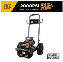 Load image into Gallery viewer, BE B205EG 2,000 PSI 3.5 GPM 5.0 HP Electric Pressure Washer with Baldor Motor and General Triplex Pump