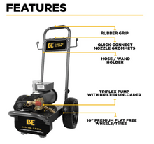 Load image into Gallery viewer, BE B205EG 2,000 PSI 3.5 GPM 5.0 HP Electric Pressure Washer with Baldor Motor and General Triplex Pump