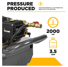 Load image into Gallery viewer, BE B205EG 2,000 PSI 3.5 GPM 5.0 HP Electric Pressure Washer with Baldor Motor and General Triplex Pump