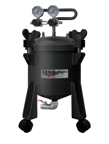 C.A Technologies 51-212 Bottom Outlet 2.5 Gal. Pressure Pot, 2 Regulators