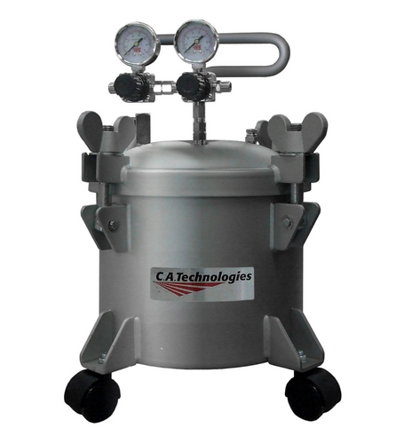 C.A Technologies 2.5 gallon (NON-ASME) Stainless Steel Non-Agitated Pressure Tank - DOUBLE REGULATED