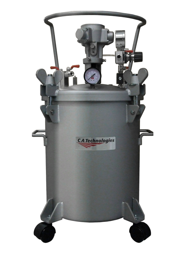 C.A Technologies 5 gallon (NON-ASME) Stainless Steel Air Agitated Pressure Tank - SINGLE REGULATED